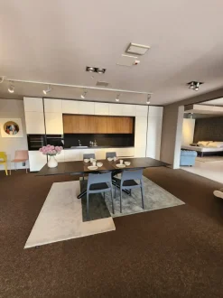 Cucina bianca moderna lineare Miton Menta