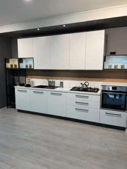 Cucina bianca moderna lineare Cucina sky  Ar-tre scontata