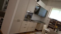 Cucina bianca moderna lineare Melograno Le fablier