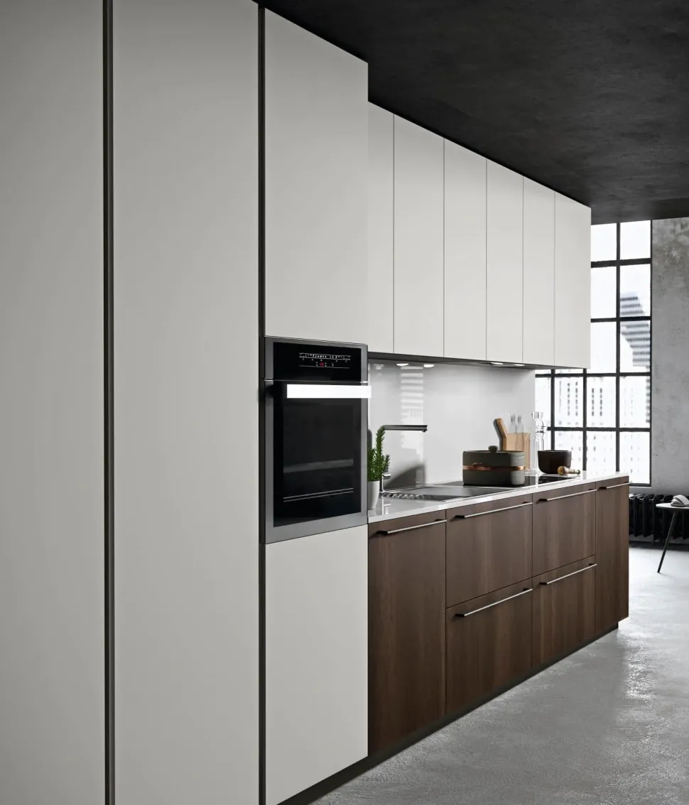 Cucina bianca moderna lineare Mk18 Antares a soli 11997 Euro