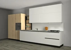 Cucina bianca moderna lineare Infinity Stosa