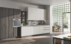 Cucina bianca moderna lineare Infinity Stosa