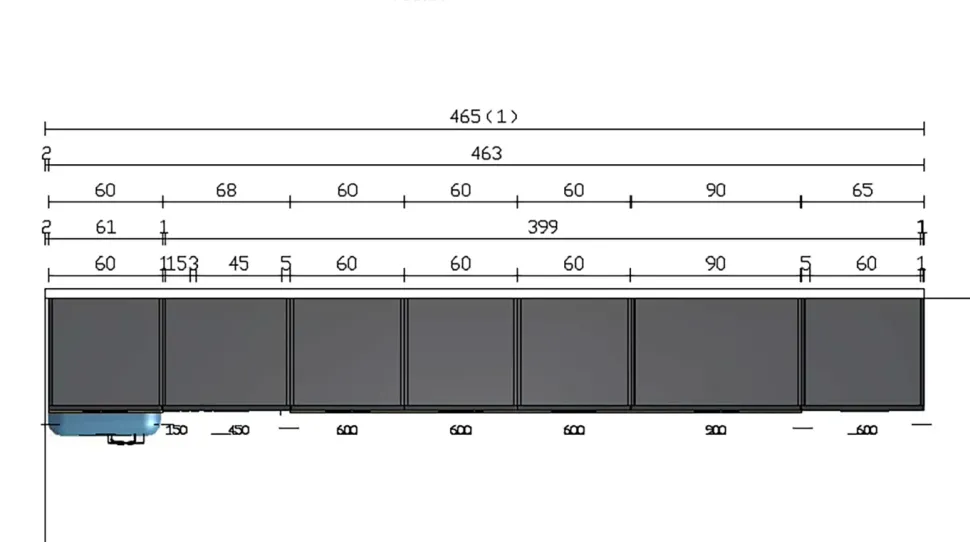 Cucina blu design lineare Tropea/piana Imab