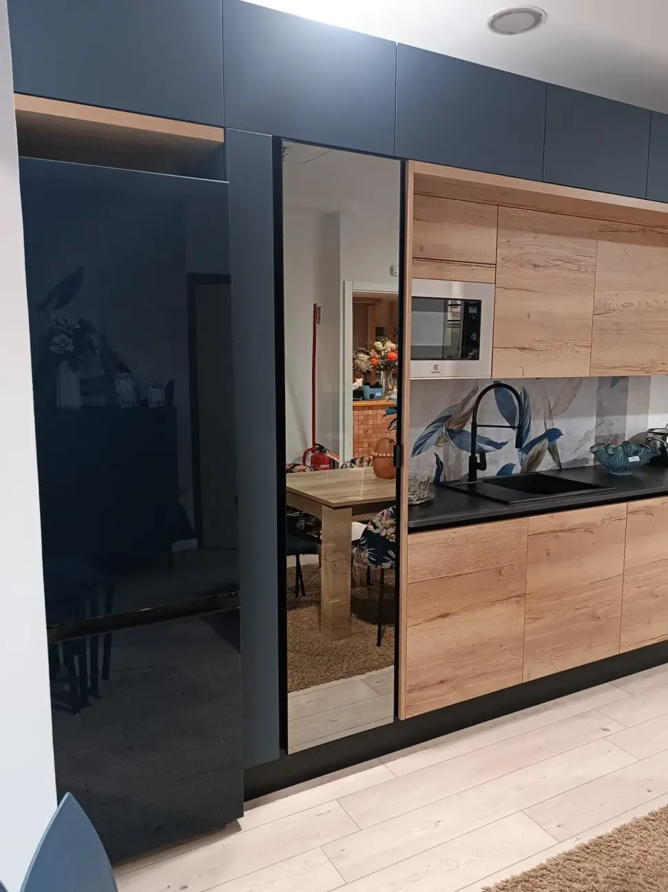 Cucina blu design lineare Tropea/piana Imab