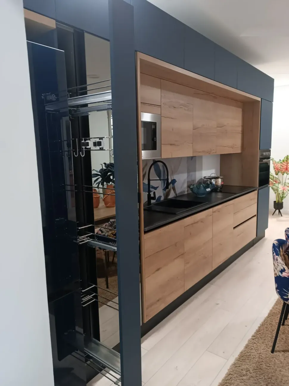 Cucina blu design lineare Tropea/piana Imab