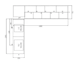 Cucina blu moderna ad angolo Collezione esclusiva Moderna outlet a soli 4000€