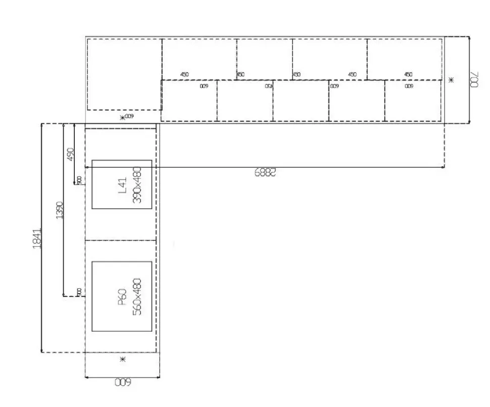 Cucina blu moderna ad angolo Collezione esclusiva Moderna outlet a soli 4000€
