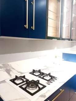 Cucina blu moderna ad angolo Collezione esclusiva Moderna outlet a soli 4000€