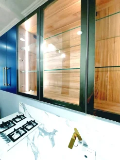 Cucina blu moderna ad angolo Collezione esclusiva Moderna outlet a soli 4000€