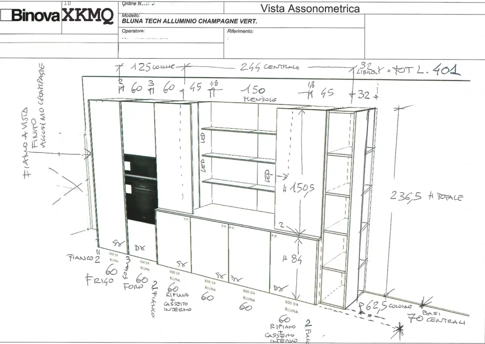 Cucina Bluna di Binova in Offerta Outlet -52%