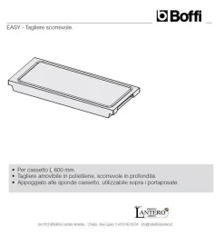 Cucina Boffi design lineare bianca in hpl Tagliere grand chef