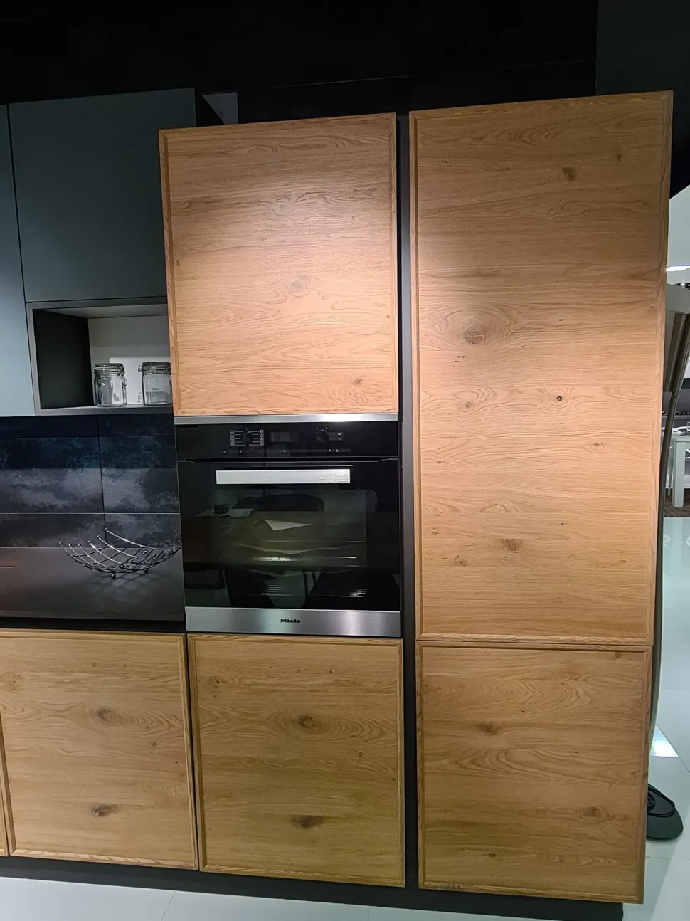 Cucina California moderna rovere chiaro con penisola Ar-due