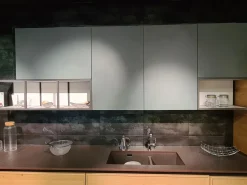 Cucina California moderna rovere chiaro con penisola Ar-due