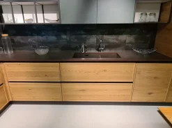 Cucina California moderna rovere chiaro con penisola Ar-due