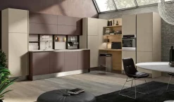Cucina Capri  moderna rovere chiaro Imab ad angolo scontata 50%