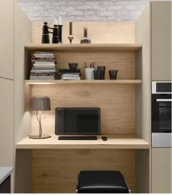 Cucina Capri  moderna rovere chiaro Imab ad angolo scontata 50%