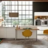 Cucina Capri rovere decapato e bianco moderna altri colori lineare Imab group