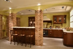 Cucina Casale classica noce ad isola Berloni cucine