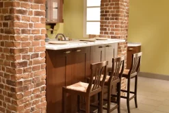 Cucina Casale classica noce ad isola Berloni cucine