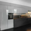 Cucina Cesar moderna lineare altri colori in vetro Maxima 2.2 - vetro lucido e laccato strutturato