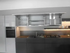 Cucina Cesar moderna lineare altri colori in vetro Maxima 2.2 - vetro lucido e laccato strutturato
