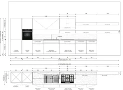 Cucina Cesar moderna lineare altri colori in vetro Maxima 2.2 - vetro lucido e laccato strutturato