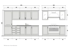 Cucina ciliegio classica lineare Artigianale Eden di arkom cucine