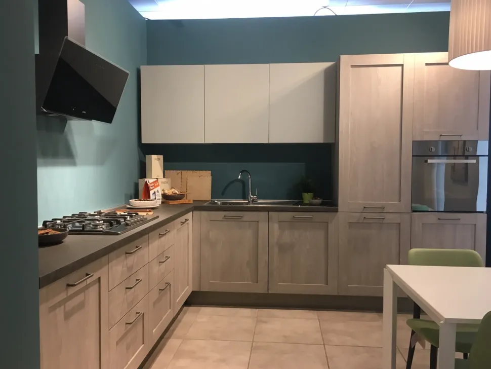 Cucina City-aliant moderna rovere chiaro ad angolo Stosa cucine