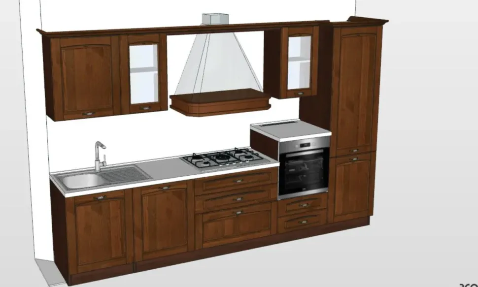 Cucina classica lineare Beatrice Artigianale a prezzo ribassato