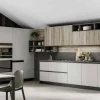 Cucina Collezione esclusiva design ad angolo magnolia in laminato materico Milano