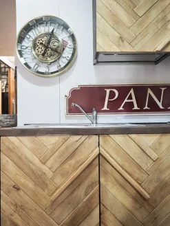 Cucina Collezione esclusiva moderna lineare rovere chiaro in legno Cucinja moderna rennes in legno e bronzo