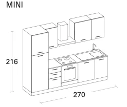 Cucina Composizione 270 moderna Arrex, lineare, altri colori, scontata 20%.