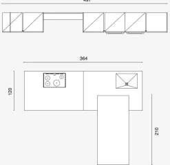 CUCINA con isola Arredo3 Ar 1 SCONTATA 33%
