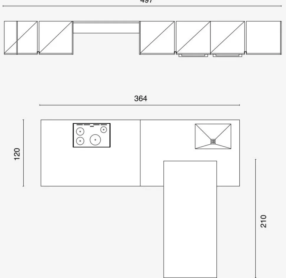 CUCINA con isola Arredo3 Ar 1 SCONTATA 33%