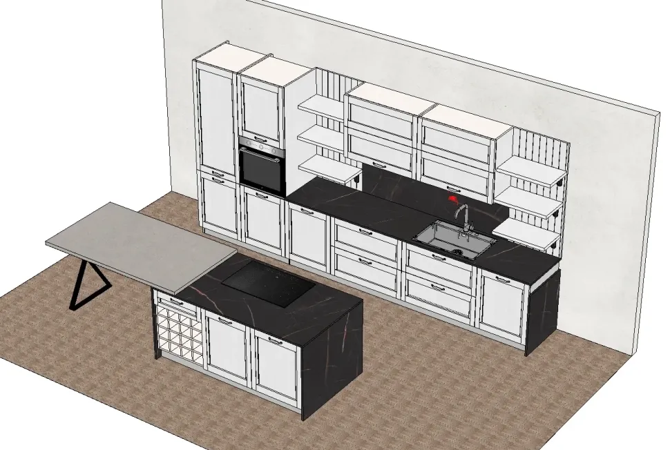 CUCINA con isola Arredo3 Frida 3 SCONTATA 40%