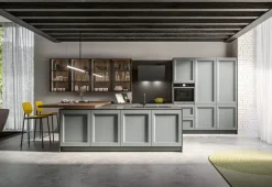 Cucina con isola classica grigia Arredo3 Frida a soli 16297 Euro
