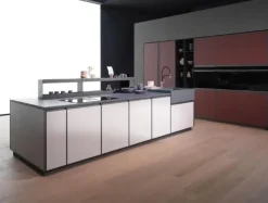 Cucina con isola design bianca Arredo3 Mhid kronos a soli 21217 Euro