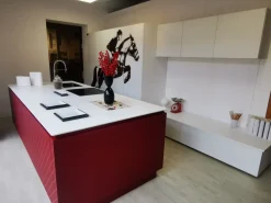 Cucina con isola design bianca Arrex Cavallo a soli 8800 Euro