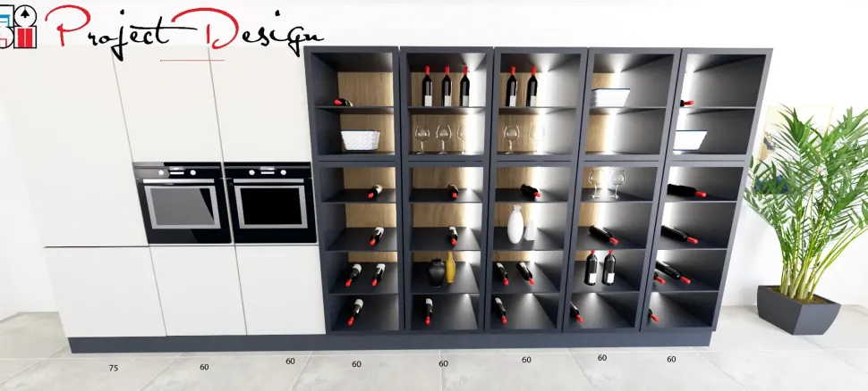 Cucina con isola design grigia Astra Line a soli 8600€