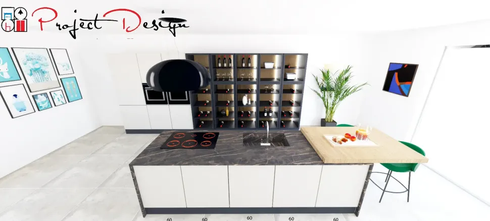 Cucina con isola design grigia Astra Line a soli 8600€