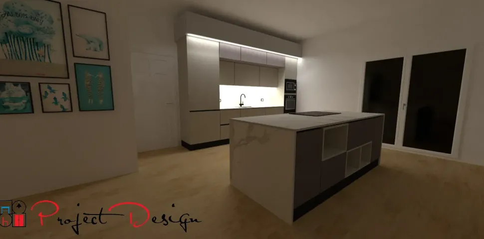 Cucina con isola design tortora Astra Sp22 a soli 6250 Euro