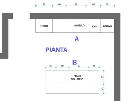 Cucina con isola design tortora Astra Sp22 a soli 6250 Euro