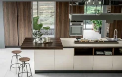 Cucina con isola in laminato opaco a prezzo ribassato 39%