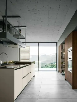 Cucina con isola in laminato opaco a prezzo ribassato 39%