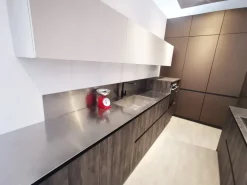 Cucina con isola in laminato materico altri colori Arrex  a prezzo ribassato