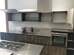 Cucina con isola in laminato materico altri colori Arrex  a prezzo ribassato