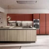 Cucina con isola in laminato materico a prezzo scontato 40%