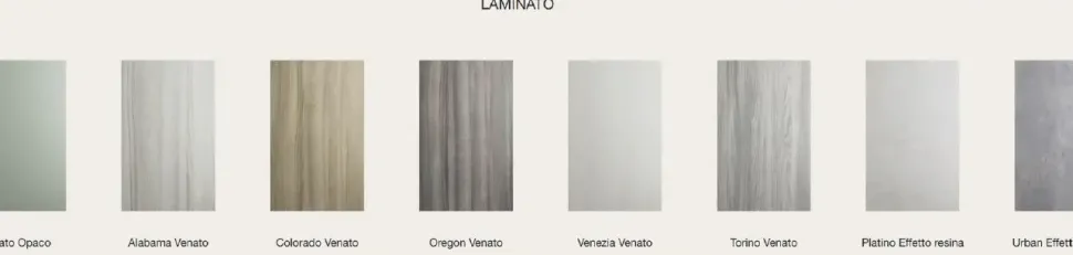 Cucina con isola in laminato materico a prezzo scontato 40%