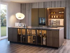 Cucina con isola moderna altri colori Diotti.com Plan loto 01 outlet a soli 39890 Euro