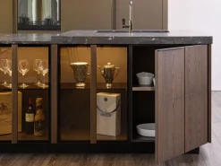 Cucina con isola moderna altri colori Diotti.com Plan loto 01 outlet a soli 39890 Euro